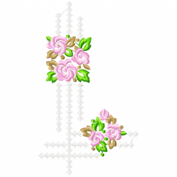 Flowers And Tree Embroidery Design 5